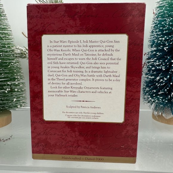 Hallmark Keepsake Ornament Star Wars Qui Gon Jinn Figurine Christmas Holiday - Picture 2 of 8